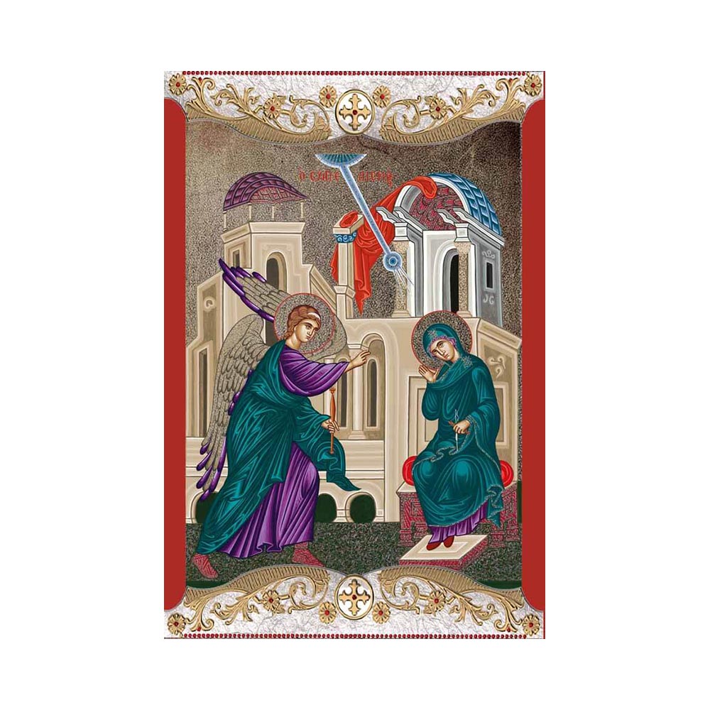 The Annunciation with Vintage Frame