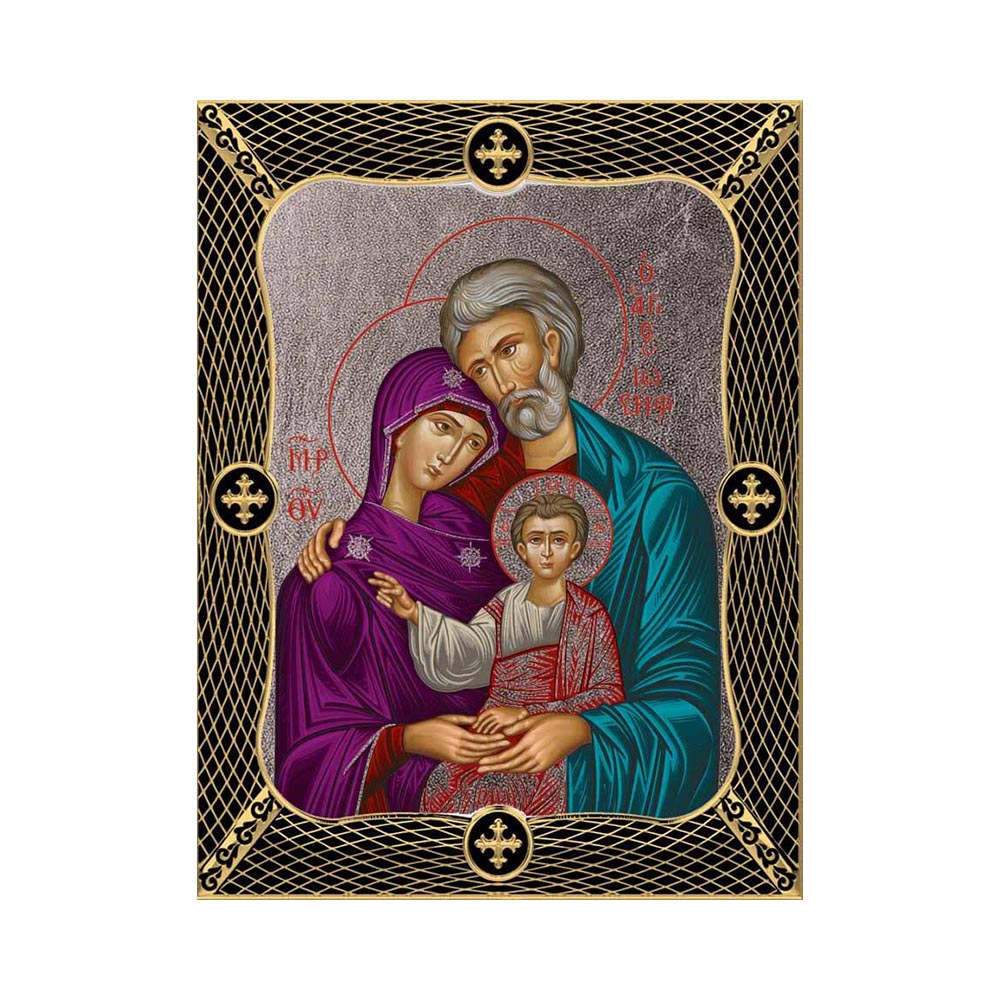 Holy Family with Grid Frame