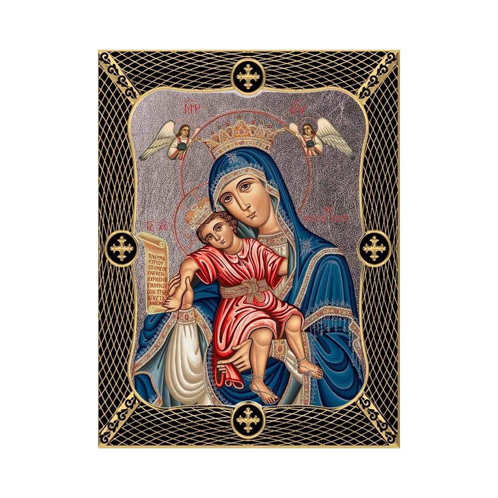 Virgin Mary of Kykos with Grid Frame