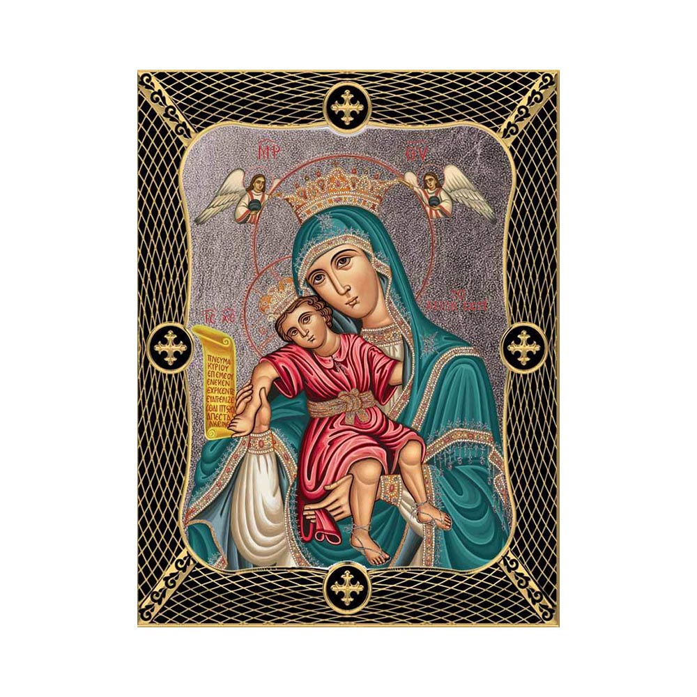 Virgin Mary of Kykos with Grid Frame