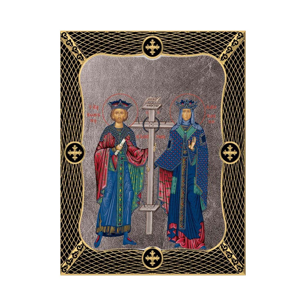 Αγιος Κωνσταντίνος και Αγία Ελένη με Πλέγμα Στεφάνι