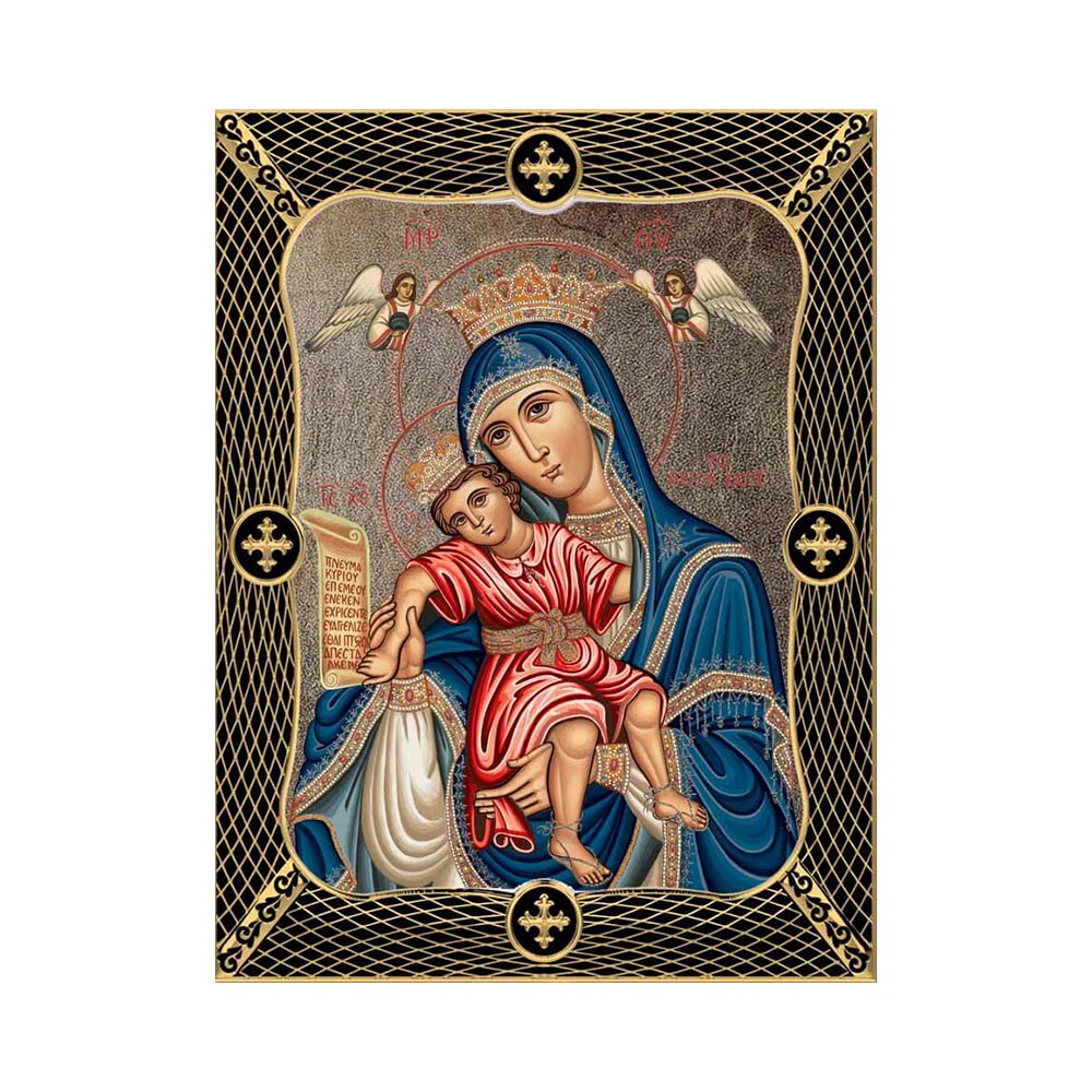 Virgin Mary of Kykos with Grid Frame