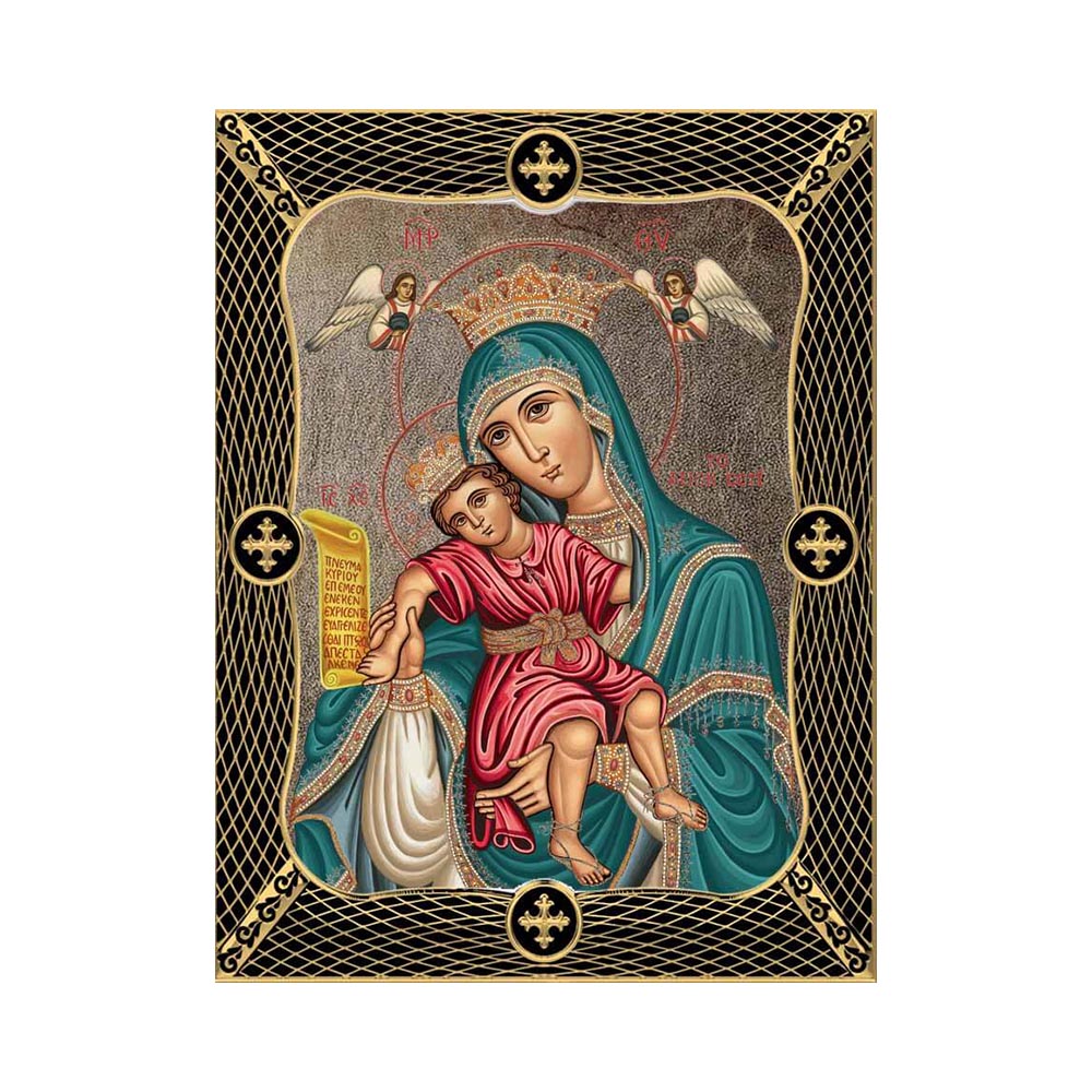 Virgin Mary of Kykos with Grid Frame