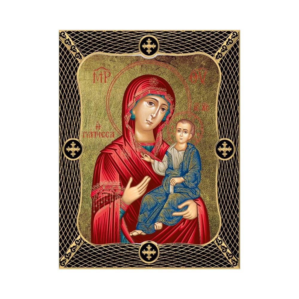 Virgin Mary Of Roses with Grid Frame