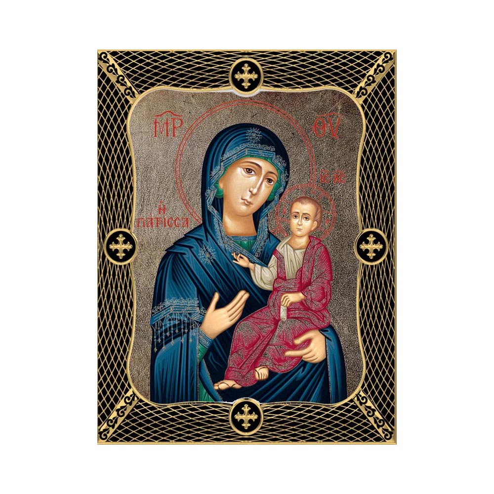 Virgin Mary Of Roses with Grid Frame