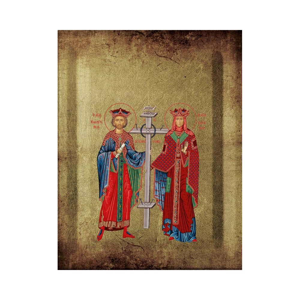 Αγιος Κωνσταντίνος και Αγία Ελένη σε Ένσκαπτο Ξύλο