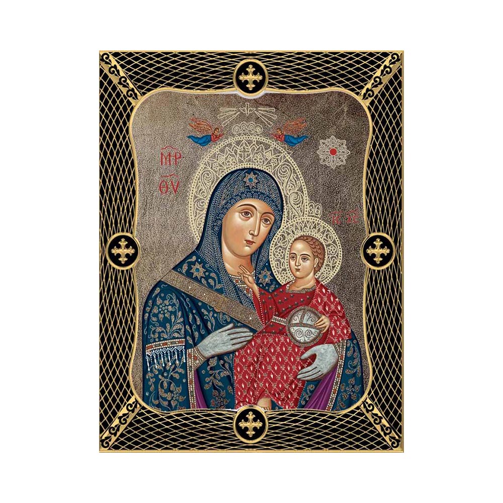 Virgin Mary from Bethlehem with Grid Frame
