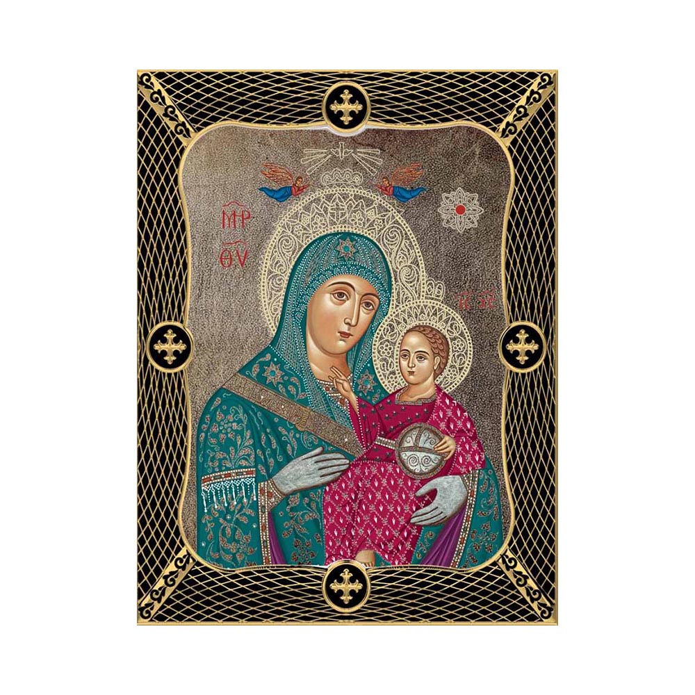 Virgin Mary from Bethlehem with Grid Frame