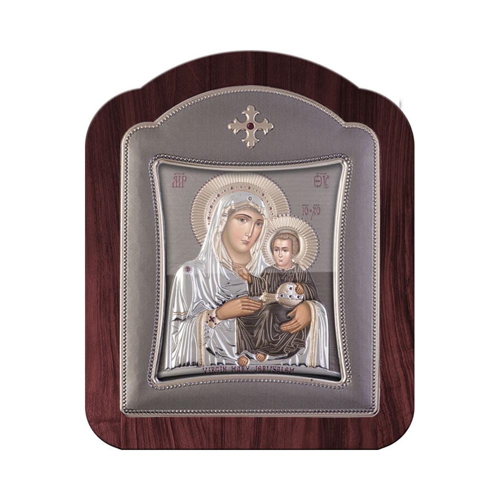 Virgin Mary Of Jerusalem with Modern Frame and Glass