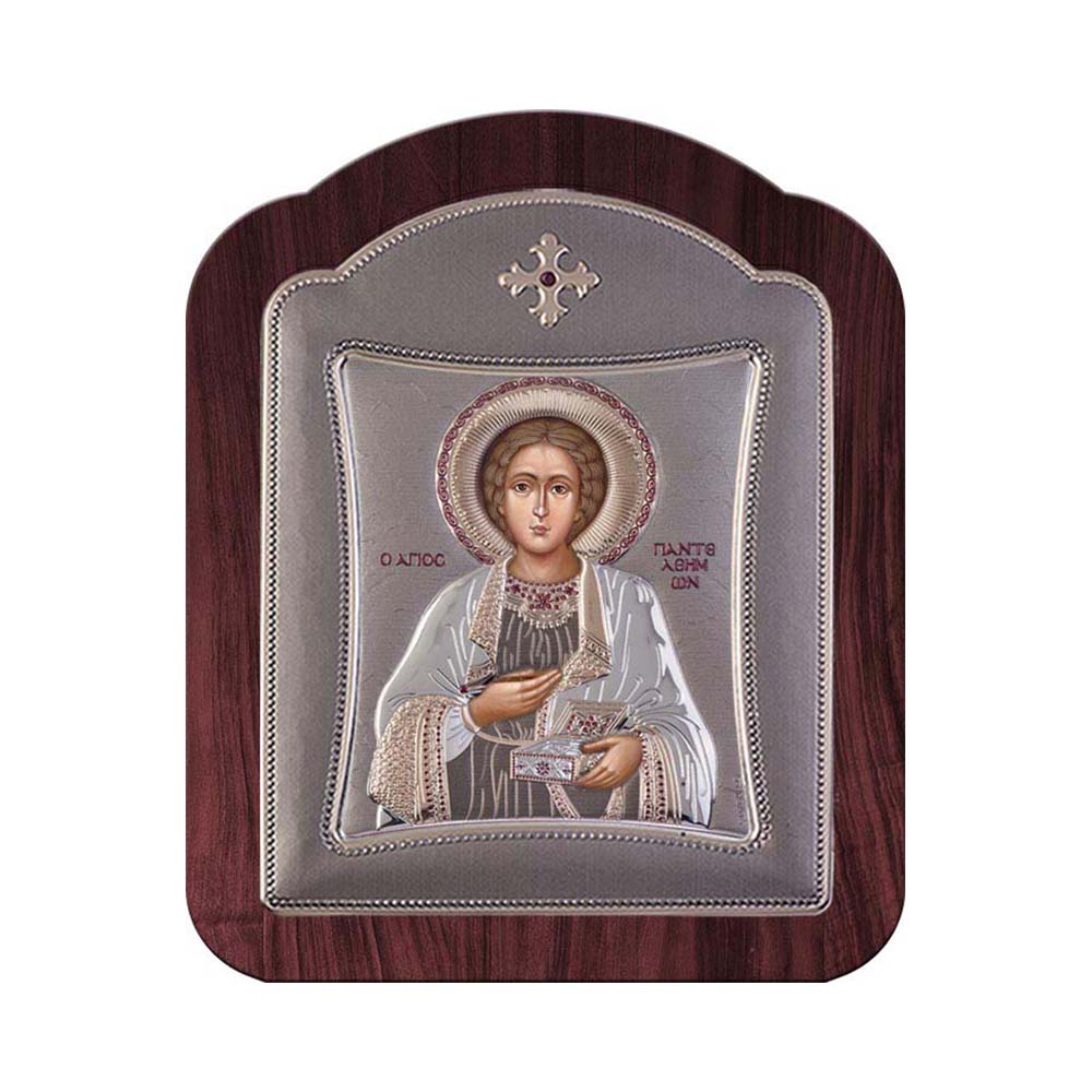 Saint Panteleimon with Modern Frame