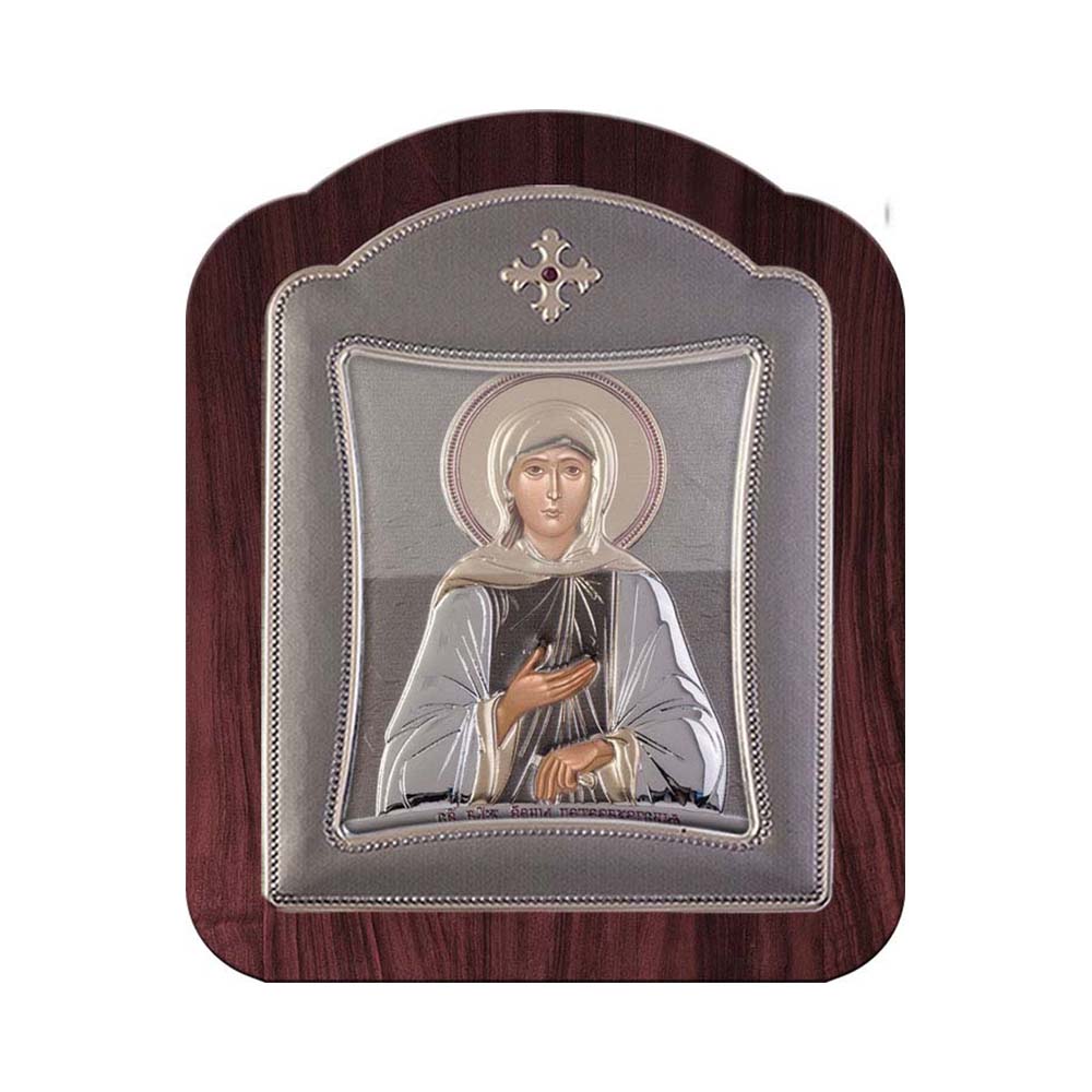 Saint Xenia with Modern Frame and Glass
