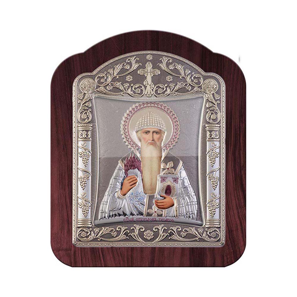 Saint Spyridon with Classic Frame and Glass