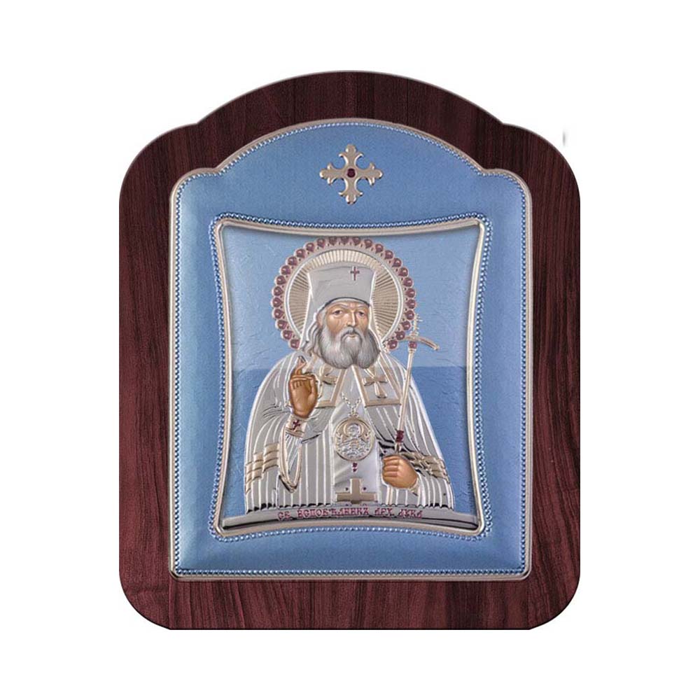 Saint Loukas with Modern Frame and Glass