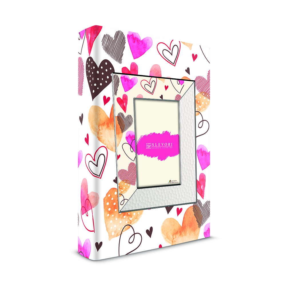 Children\'s Album 20x25 with Frame 10x15 Enamelled K3011 Forged-Hearts
