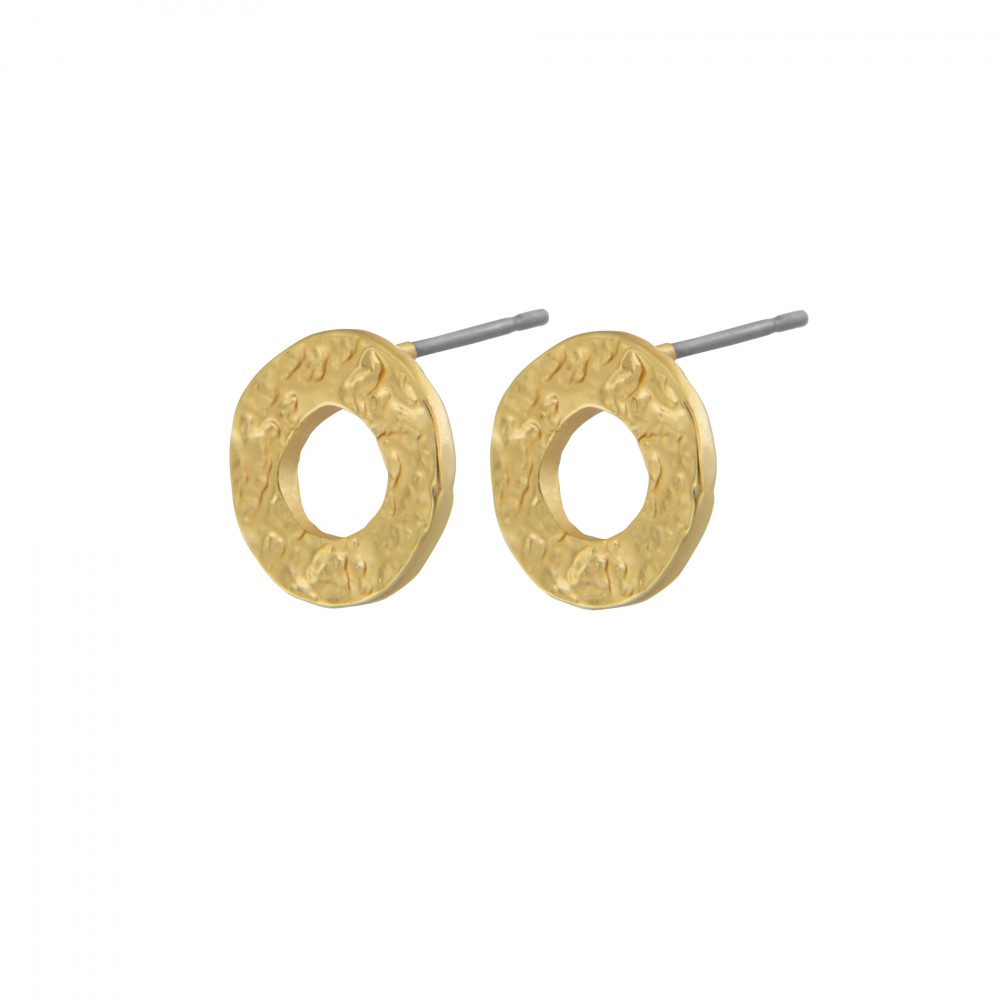Amber Open Post Earring Gold Plating
