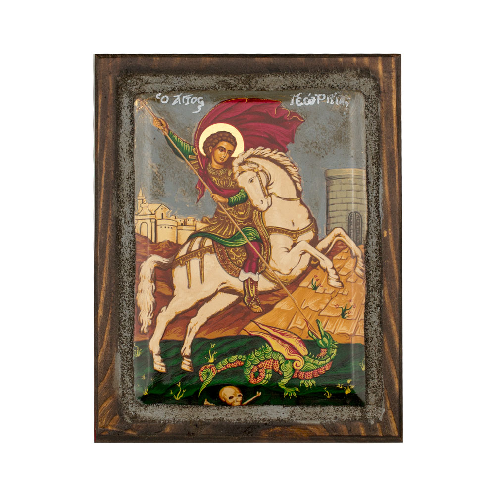 Saint George in Vintage style with Aging