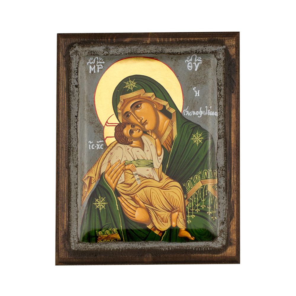 Virgin Mary Sweet Kiss in Vintage style with Aging