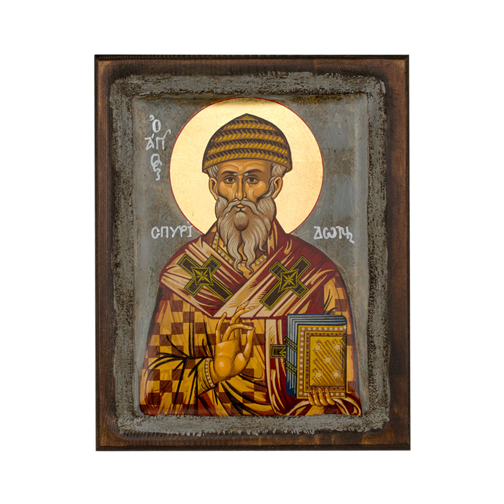 Saint Spyridon in Vintage style with Aging