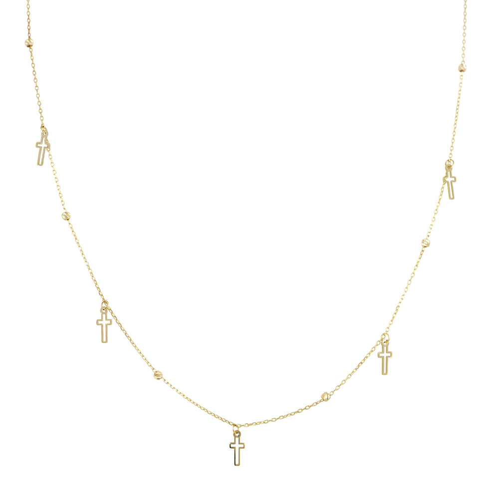Cross Necklace in Gold 9K