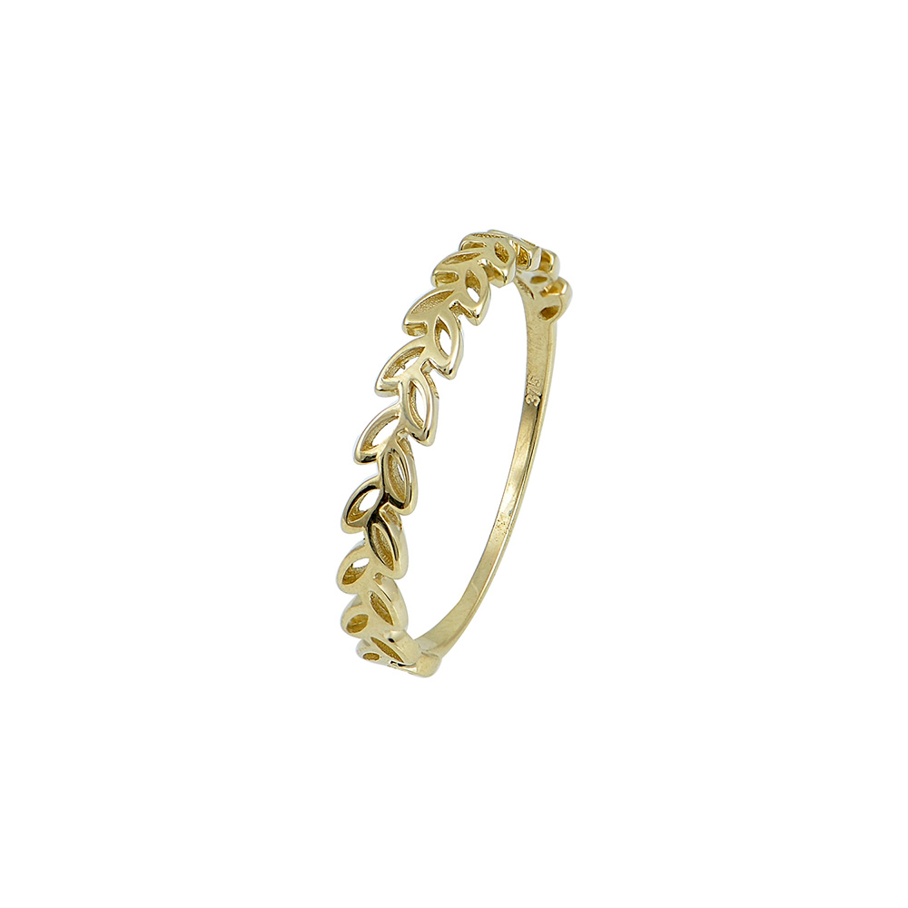 Perforated Ring in 9K Gold