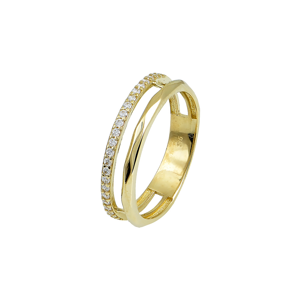 Double-Band Ring in 9K Gold