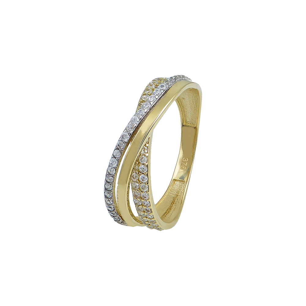 Triple-Band Ring in 9K Gold