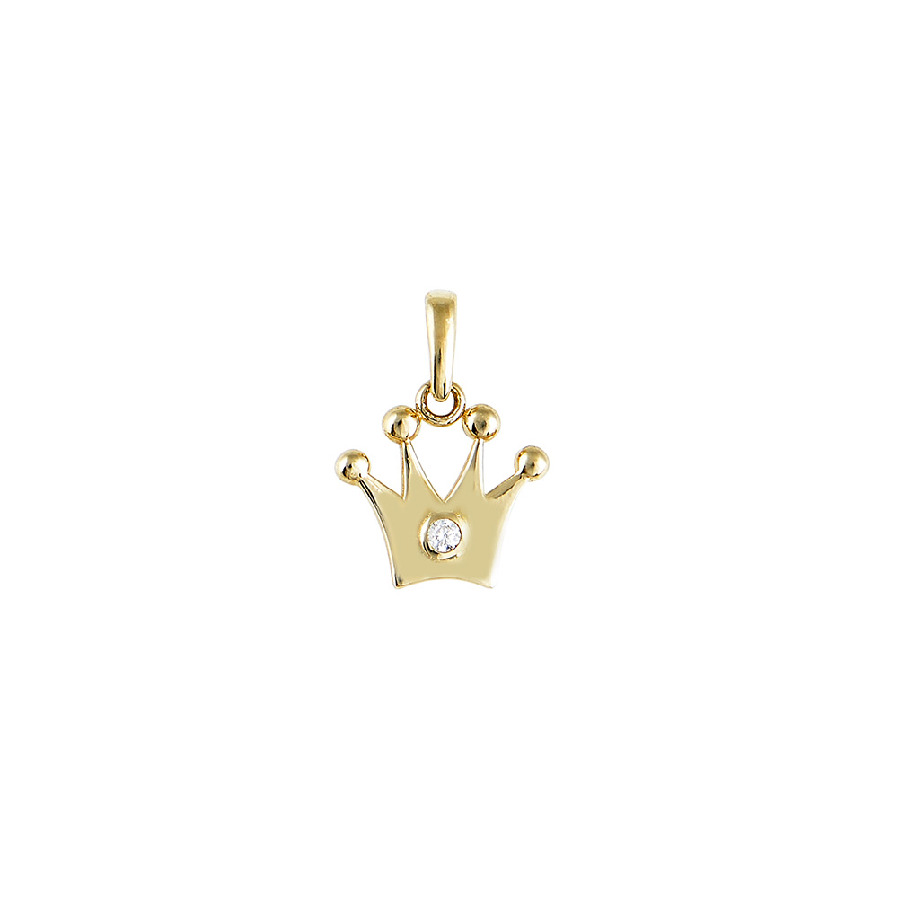 Crown Pendant in Gold 9K