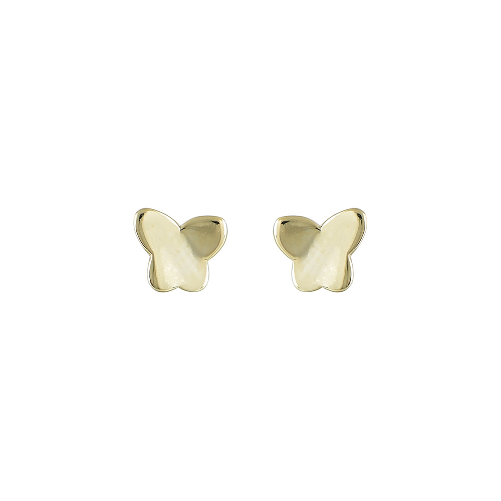 Stud Butterfly Earrings in Gold 9K