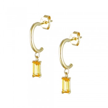 C- hoop Earrings in Gold 9K