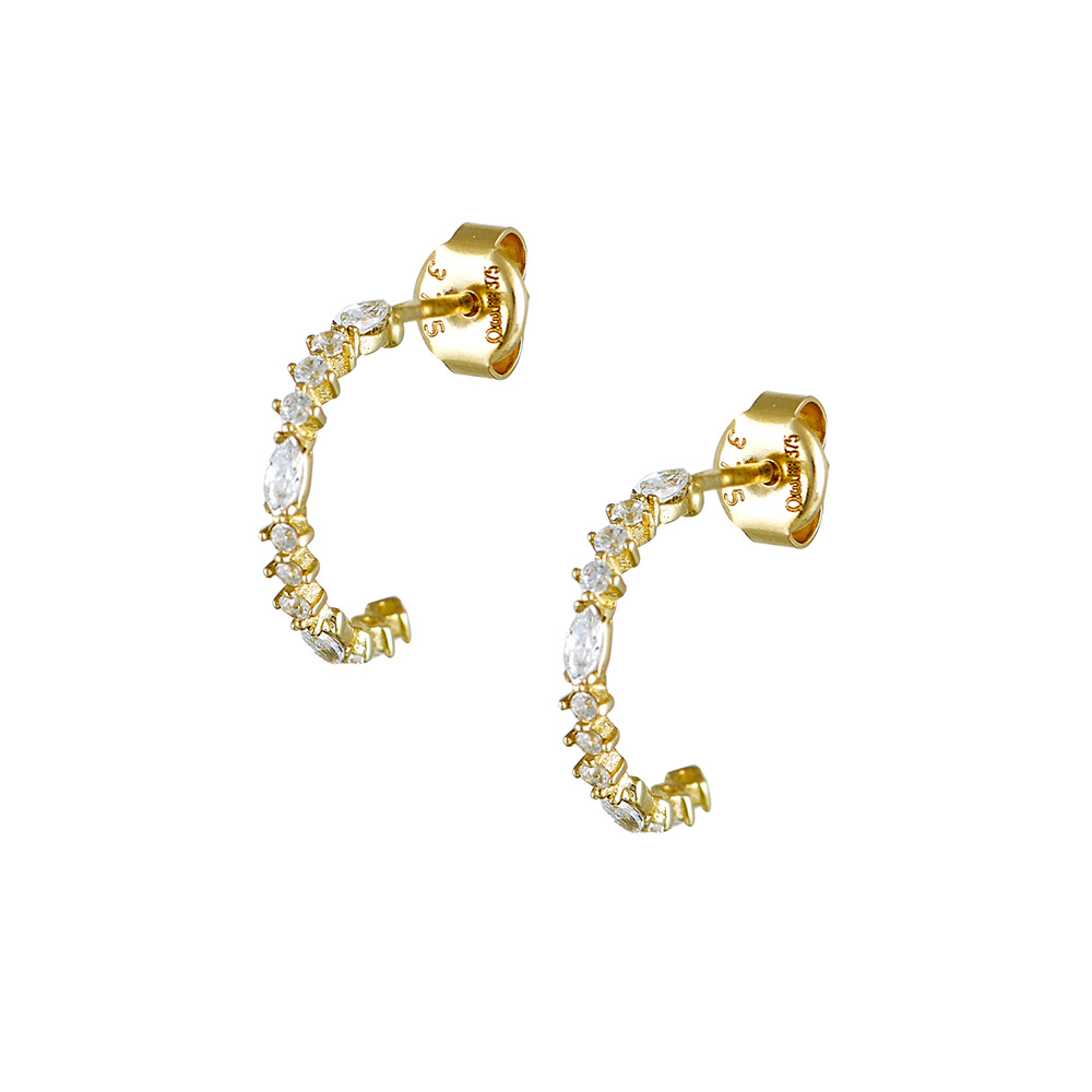 Σκουλαρίκια C-hoop από Χρυσό 9Κ