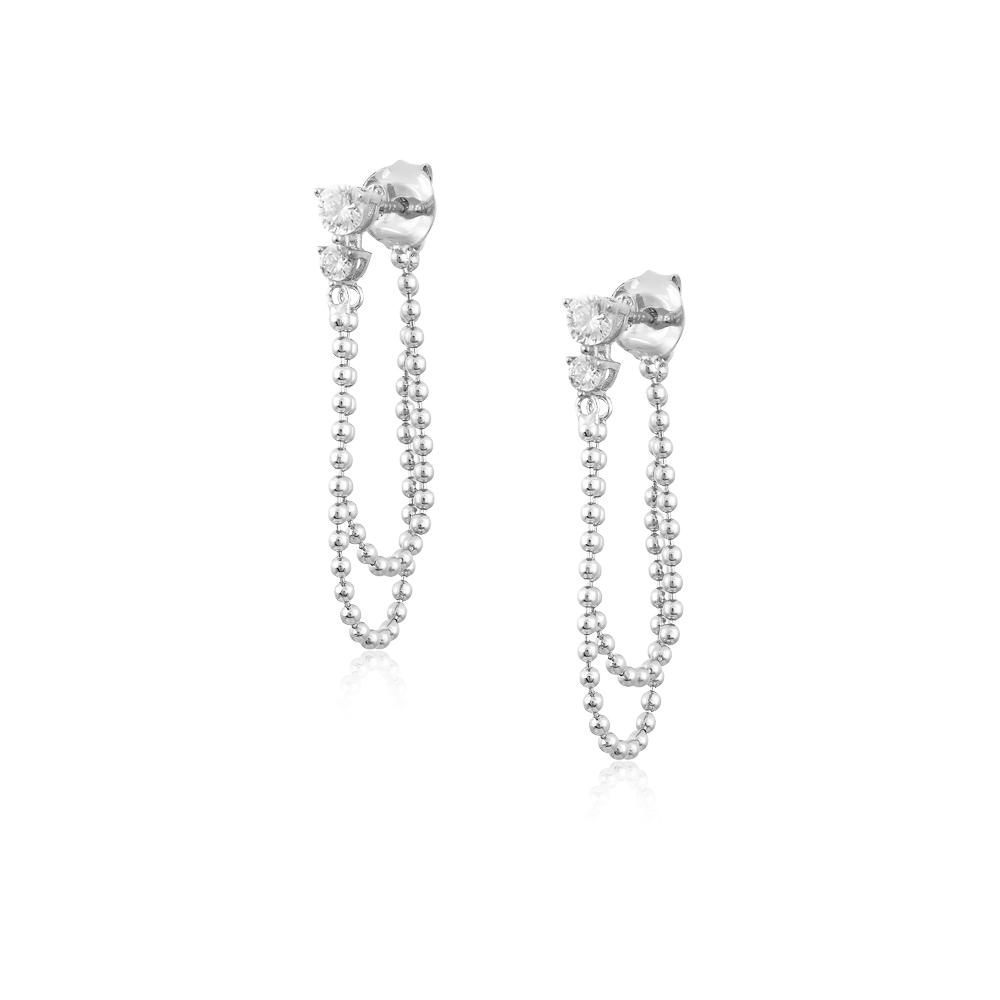 Threader Earrings in Silver 925