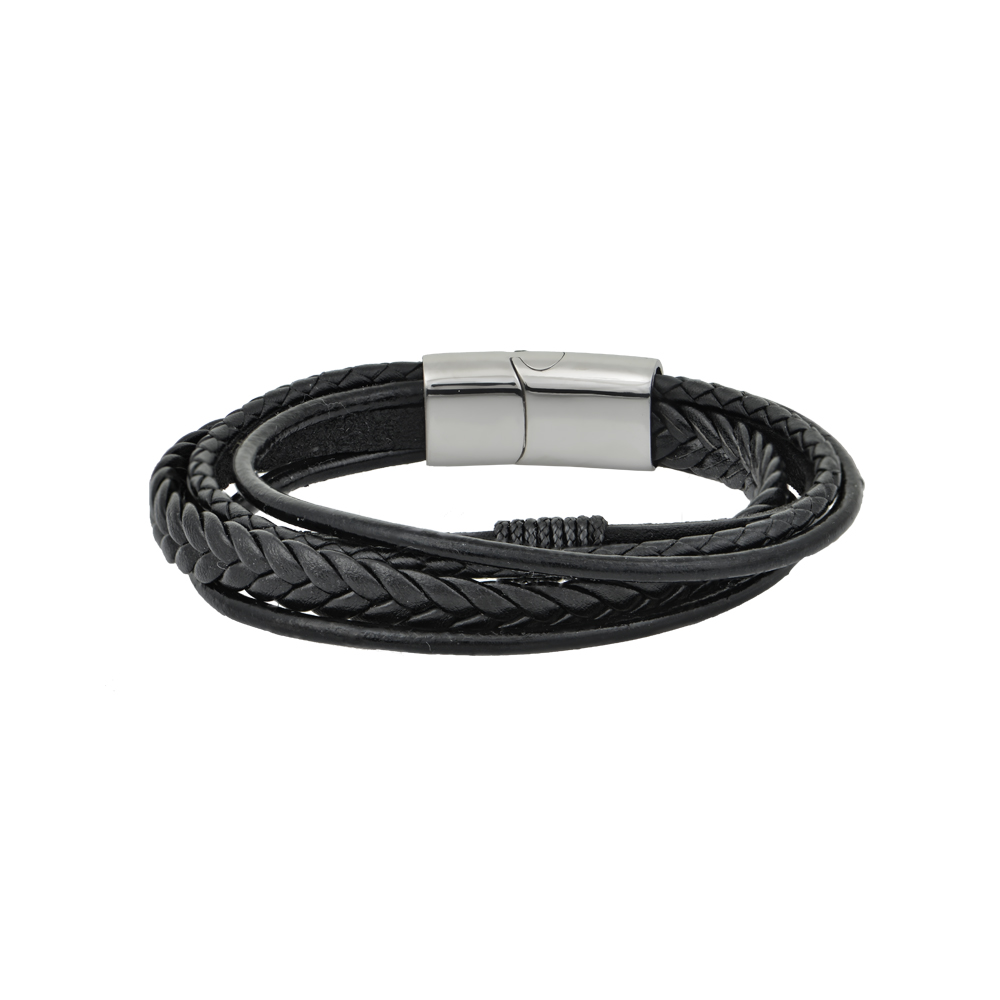 Men's Quadruple Bracelet in Stainless Steel