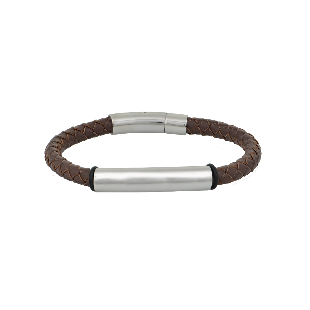 Men\'s Id Bracelet in Stainless Steel
