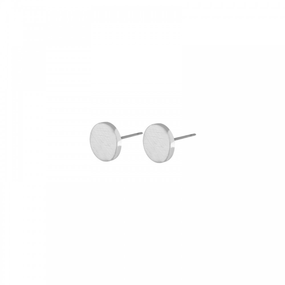 Vanity Circle Dot Earring Silver Plating
