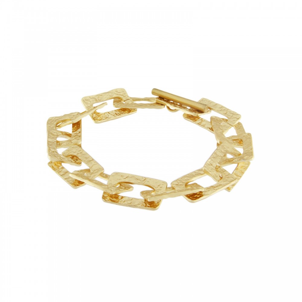 Amber Square Bracelet Gold Plating