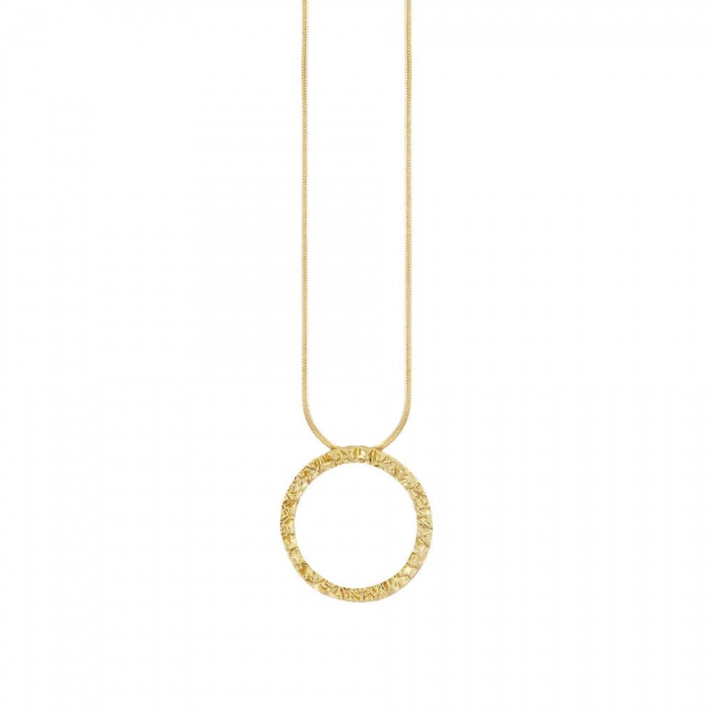Cecil Circle Necklace Gold Plating