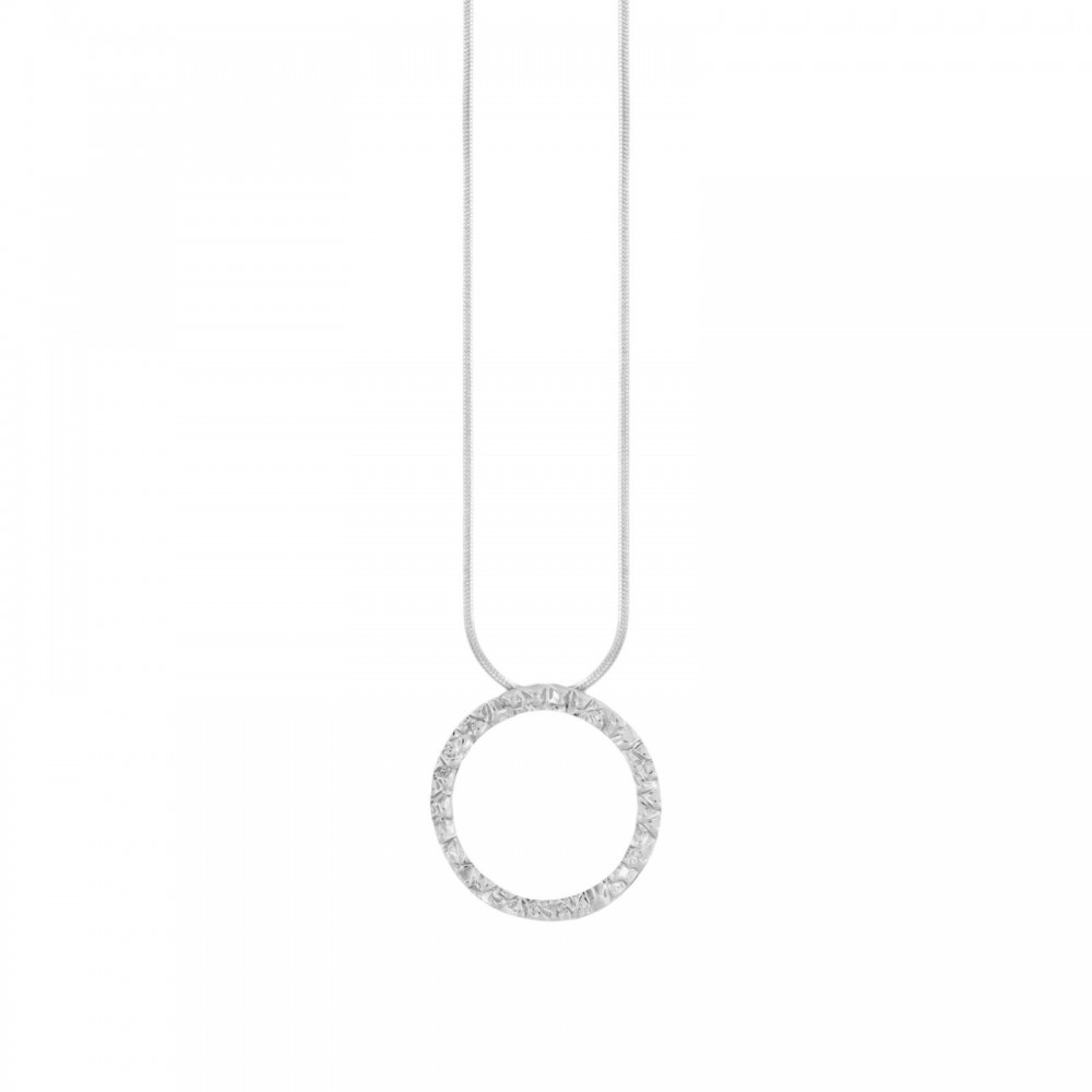 Cecil Circle Necklace Silver Plating