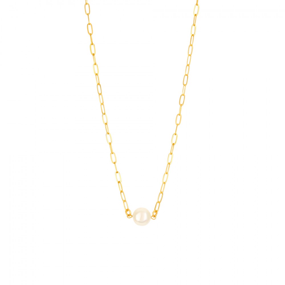 Audrey Mini Link Necklace Gold Plating