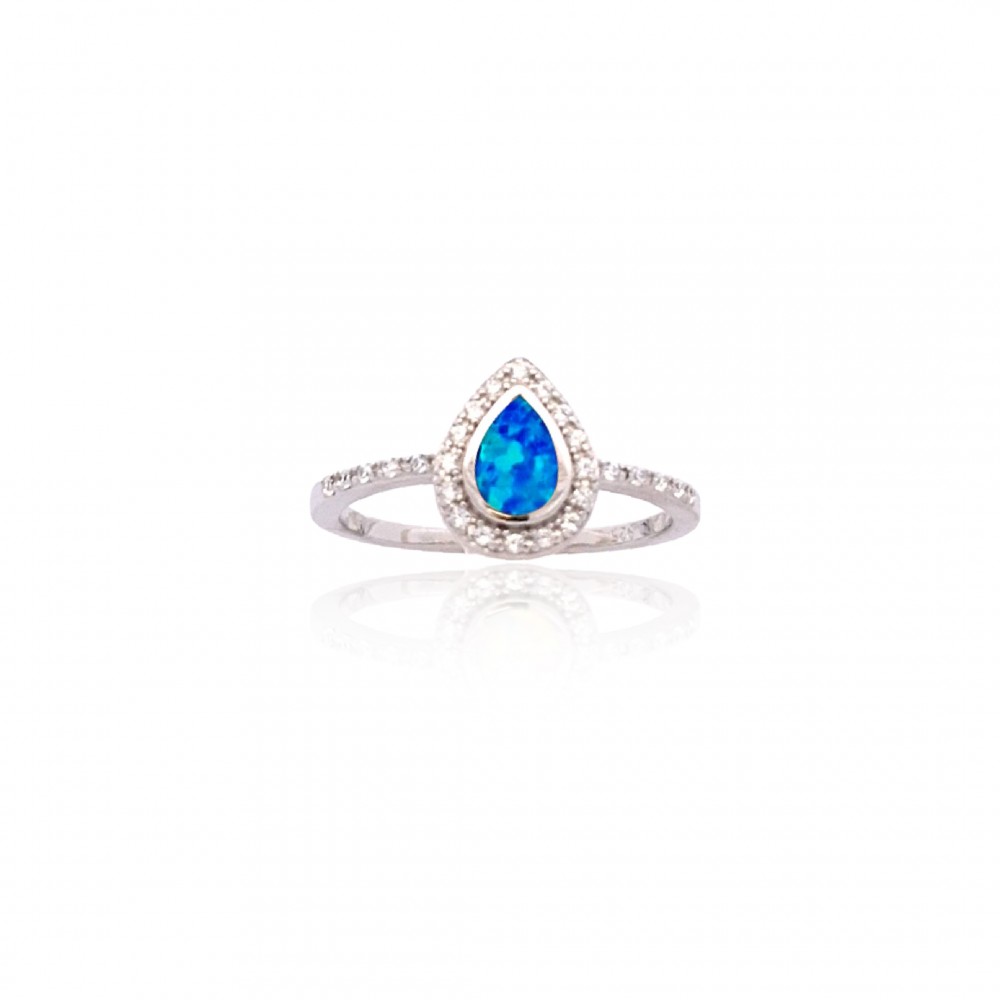 Ring with Opal Stone in Silver 925