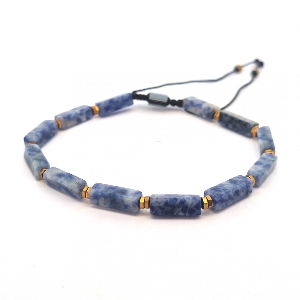 Women's handmade bracelet made of semi-precious stones