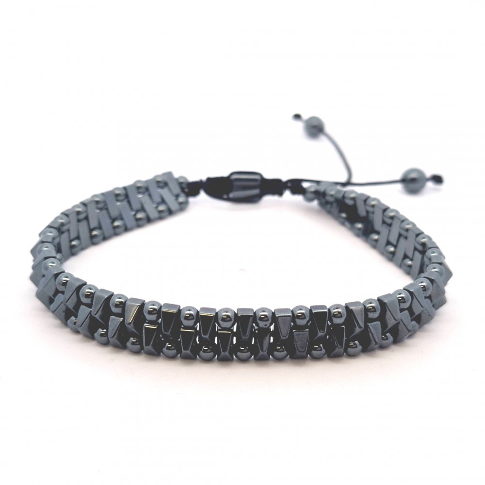 Men's handmade bracelet made of semi-precious stones